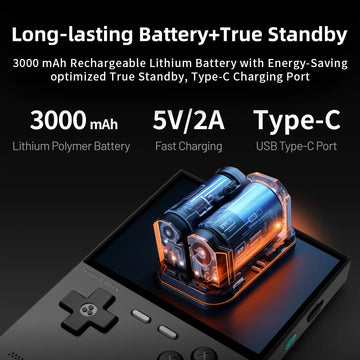 TRIMUI BRICK 2025 Retro Handheld Game Console 3.2'' IPS Screen Linux System Metal Back Panel Key LED Lighting